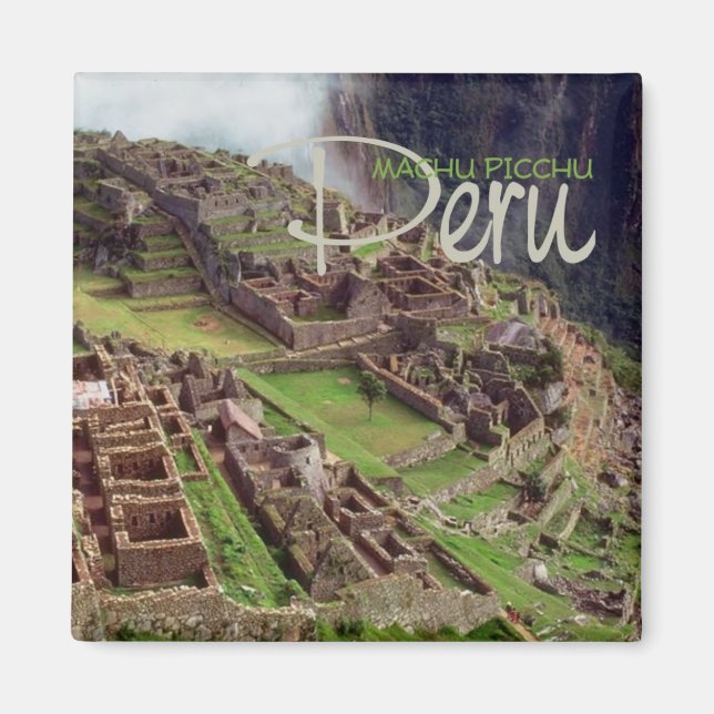 Imán MACHU PICCHU Perú Travel Souvenir Magnet (Frente)