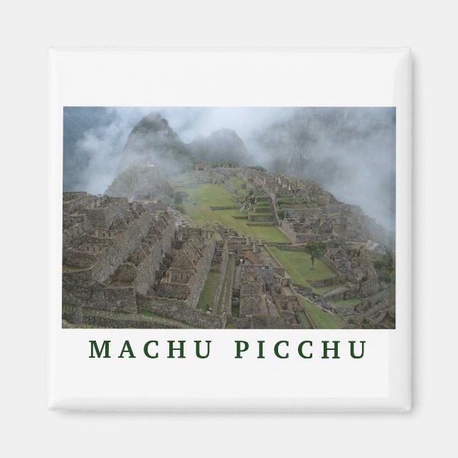 Imán "Machu Picchu polvoriento" (Frente)
