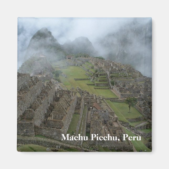 Imán "Machu Picchu polvoriento" (Frente)