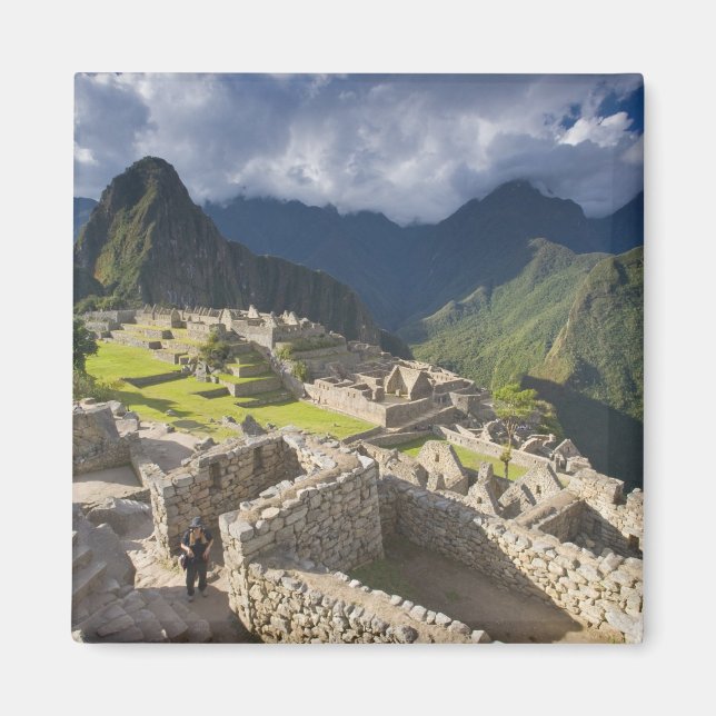 Imán Machu Picchu, ruinas antiguas, UNESCO mundo 3 (Frente)