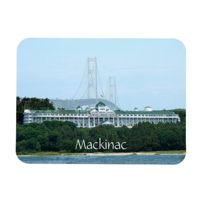 Imán Mackinac Bridge Grand Hotel Magnet (Horizontal)