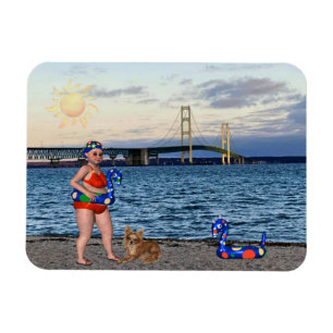 Imán Mackinac Bridge Magnet