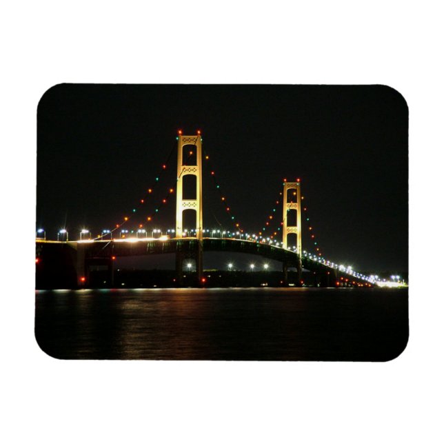 Imán Mackinac Bridge Photo Magnet (Horizontal)