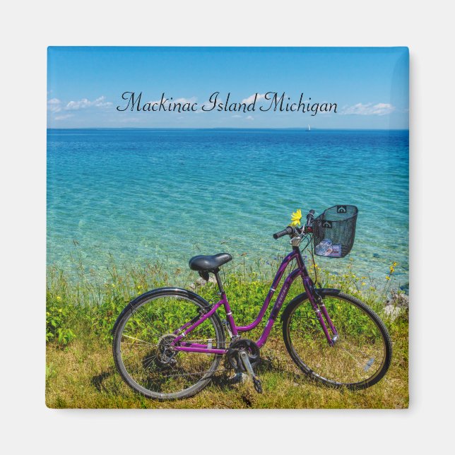 Imán Mackinac Island Bike Magnet (Frente)
