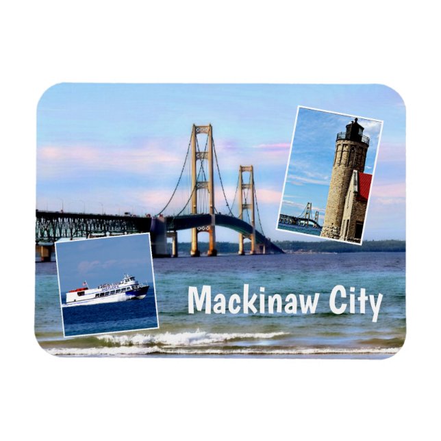 Imán Mackinaw City Magnet (Horizontal)