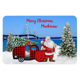 Imán Mackinaw City Refrigerator Navidades Magnet