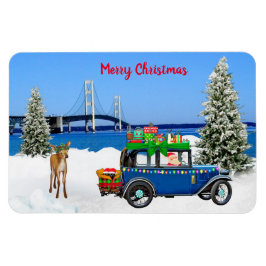 Imán Mackinaw City Refrigerator Navidades Magnet