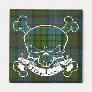 Imán MacLeod Tartan Skull