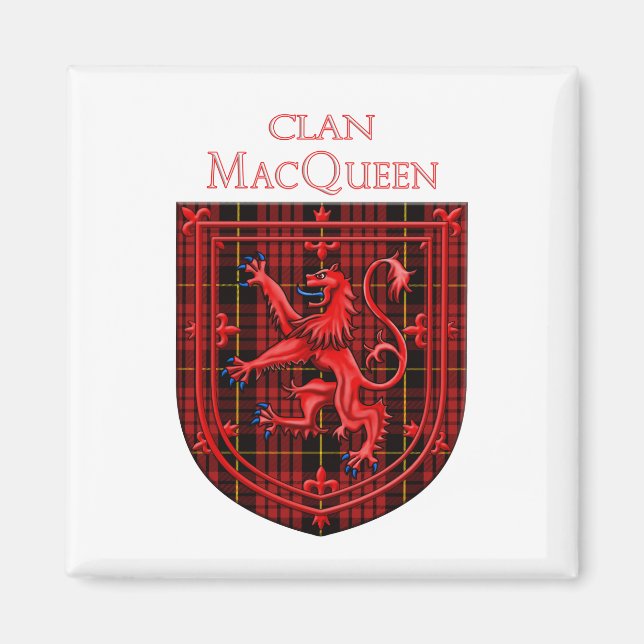 Imán MacQueen Tartan Scottish Plaid Lion Rampant (Frente)