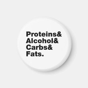 Imán Macronutrientes. Proteínas, alcohol, carbohidratos