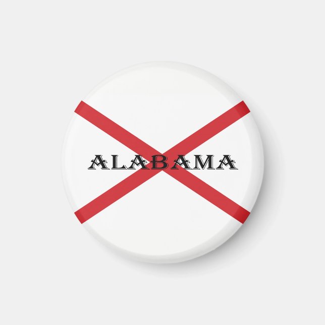 Imán Macuta de Alabama y Bandera (Frente)