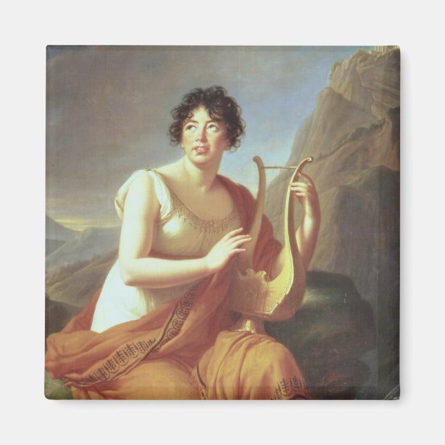 Imán Madame de Stael as Corinne, 1809 (Frente)