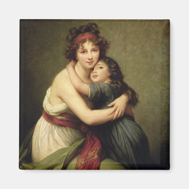 Imán Madame Vigee-Lebrun y su hija (Frente)