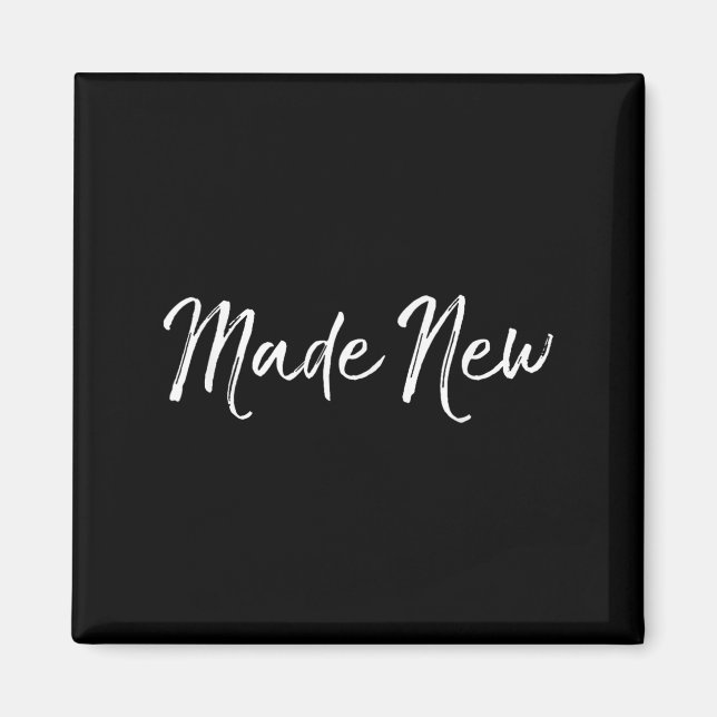 Imán Made New Salvation Quote Faith Christian Baptism  (Frente)