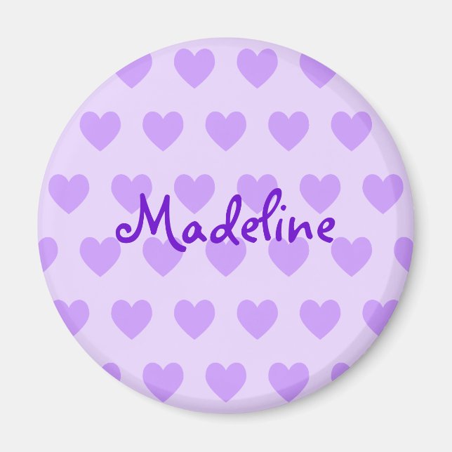 Imán Madeline en morado (Frente)