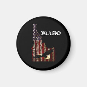 IMÁN MADERA BALD EAGLE BURNT - CLR IDAHO PATRIOT