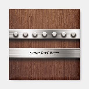 Imán Madera y Metalizado