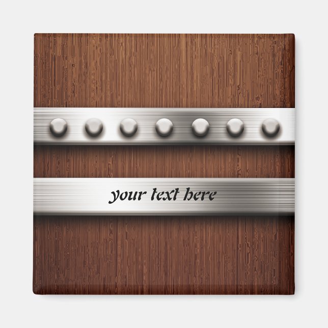 Imán Madera y Metalizado (Frente)