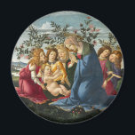Imán Madonna Adorando al niño con 5 ángeles Botticelli<br><div class="desc">Madonna Adoring the Child with Five Angels (c.1485-1490) de Sandro Botticelli es una pintura de retrato religioso de arte fino del Renacimiento. La Virgen María Magdalena rezando por el bebé Jesucristo con cinco ángeles. Sobre el artista: Sandro Botticelli (1445-1510) fue pintor italiano de la escuela florentina durante el Renacimiento Temprano....</div>