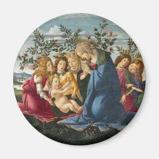 Imán Madonna Adorando al niño con 5 ángeles Botticelli