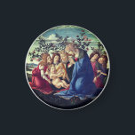 Imán Madonna adorando al niño con cinco ángeles<br><div class="desc">Madonna Adorando al niño con cinco ángeles. Pintura de Sandro Botticelli (años 1480).</div>