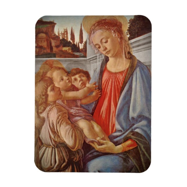 Imán Madonna Christ Child and Angels (Vertical)