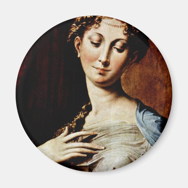 Imán Madonna Con El Cuello Largo Por Parmigianino (Frente)