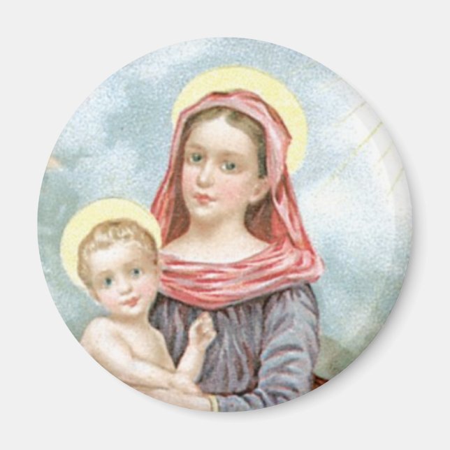 Imán Madonna con el niño de Cristo (Frente)