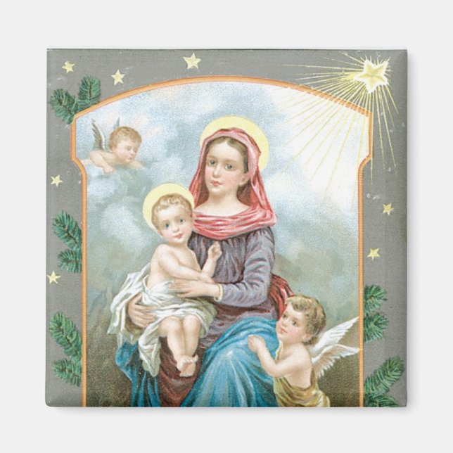 Imán Madonna con el niño de Cristo (Frente)