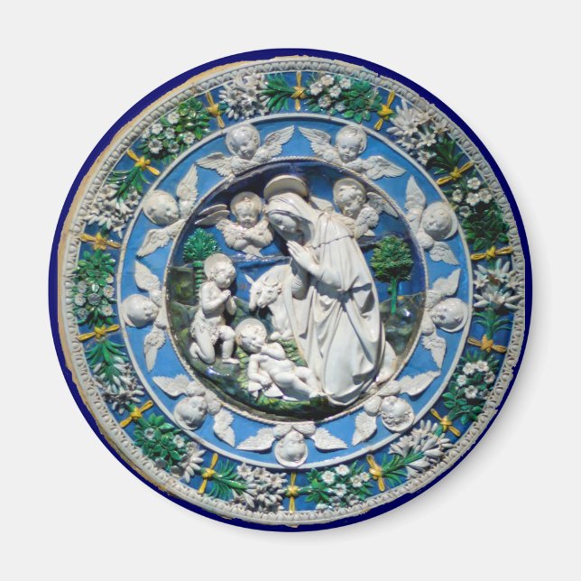 IMÁN MADONNA CON NIÑO Y ÁNGELES (Frente)