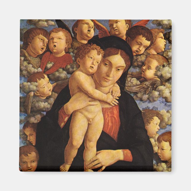 Imán Madonna de Cherubim por Andrea Mantegna (Frente)