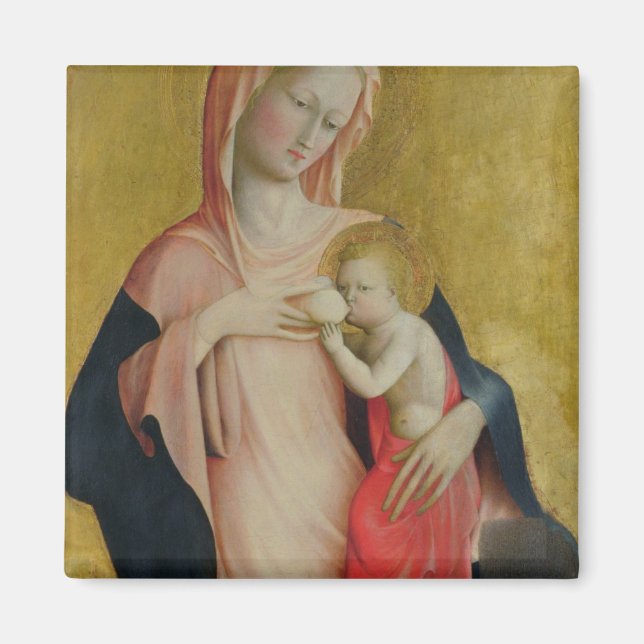 Imán Madonna de Humility, c.1410 (temperatura sobre el  (Frente)