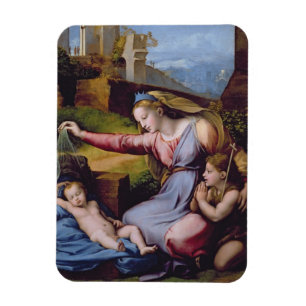 Imán Madonna de la diadema azul o Madonna de t