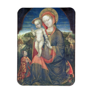 Imán Madonna de la humildad adorado por Leonello d'Este