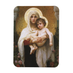 Imán Madonna de las Rosas de Bouguereau