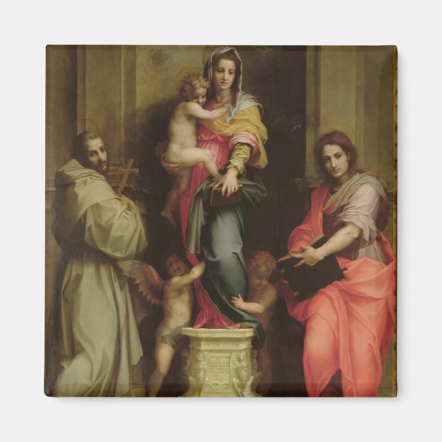 Imán Madonna de los Harpies, 1517 (aceite en el panel) (Frente)