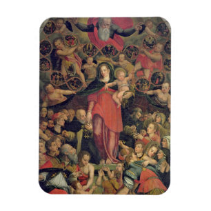 Imán Madonna del rosario, c.1569 (aceite en lona)