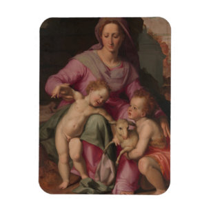 Imán Madonna e hijo con San Juan Bautista