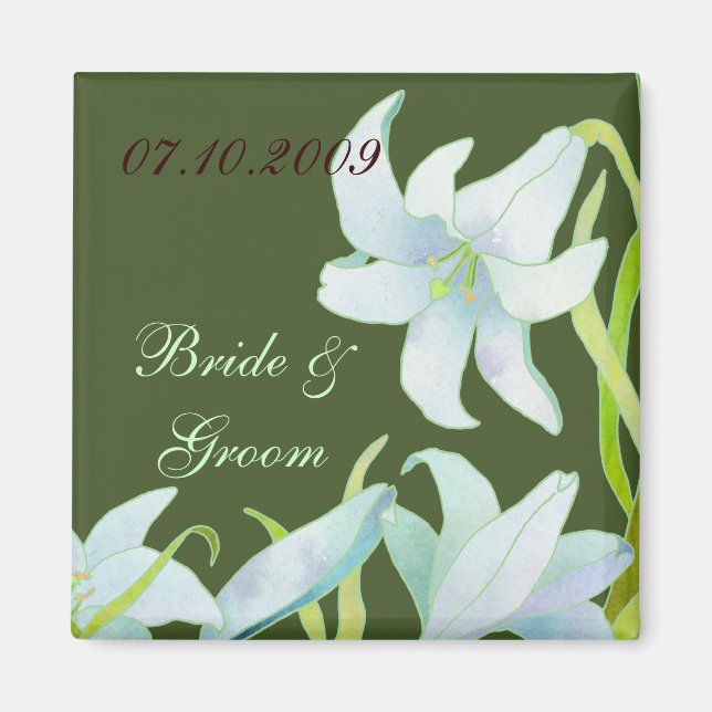 Imán Madonna Lily Wedding Save the Date (Frente)