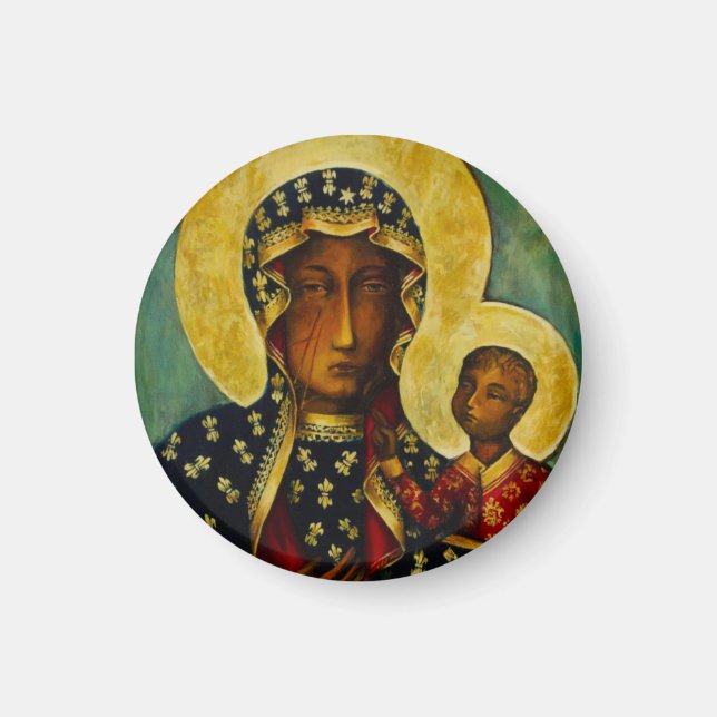 Imán Madonna negra de Częstochowa (Frente)