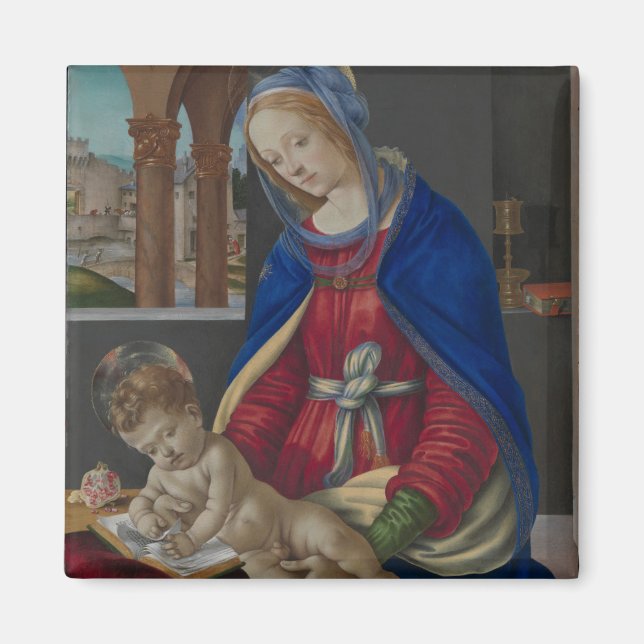 Imán Madonna y el niño, alrededor de 1483-4 (Frente)