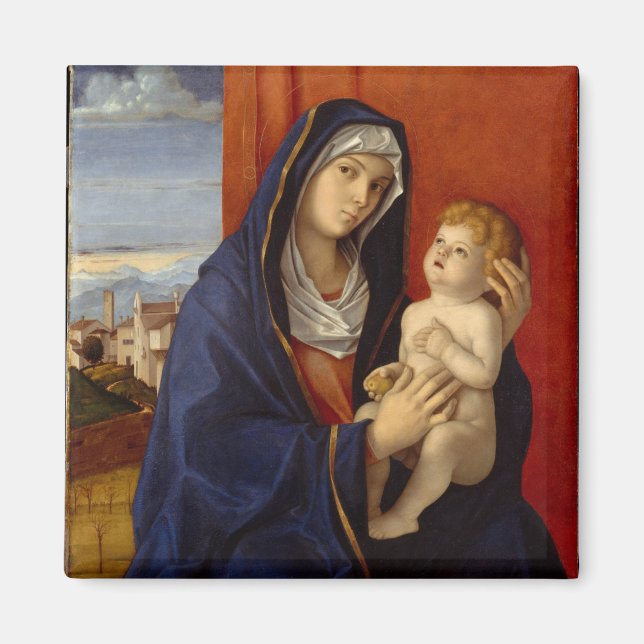 Imán Madonna y el niño, alrededor de 1485 (Frente)
