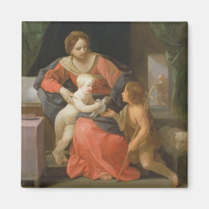 Imán Madonna y el niño con San Juan Bautista