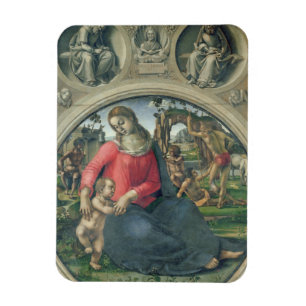 Imán Madonna y niño, 1490-95 (aceite en el panel)
