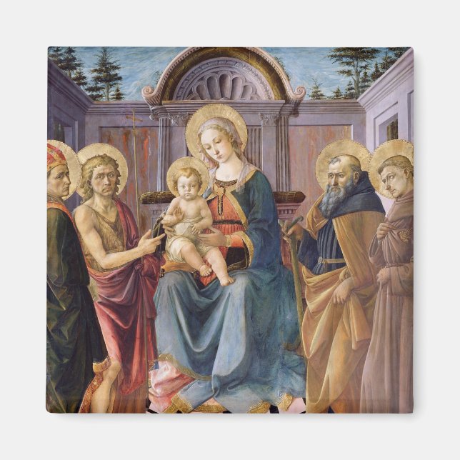 Imán Madonna y niño al frente de SS (Frente)