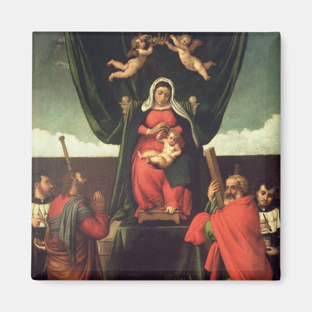 Imán Madonna y niño atrapados con cuatro santos, 1546 (Frente)
