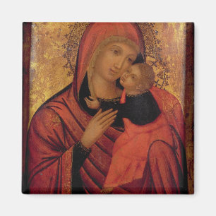 Imán Madonna y niño, c.1650 (el panel)