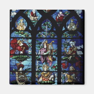 Imán Madonna y niño con ángeles y retratos