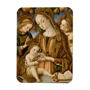 Imán Madonna y niño con dos ángeles