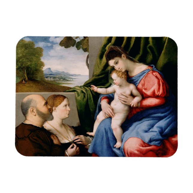 Imán Madonna y niño con el San Juan Infantil (Horizontal)